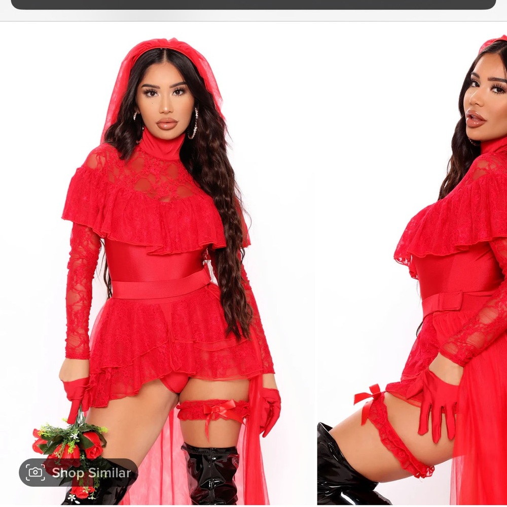 Brand New Fashion Nova Bride to Be Halloween Costume size 1x/2x